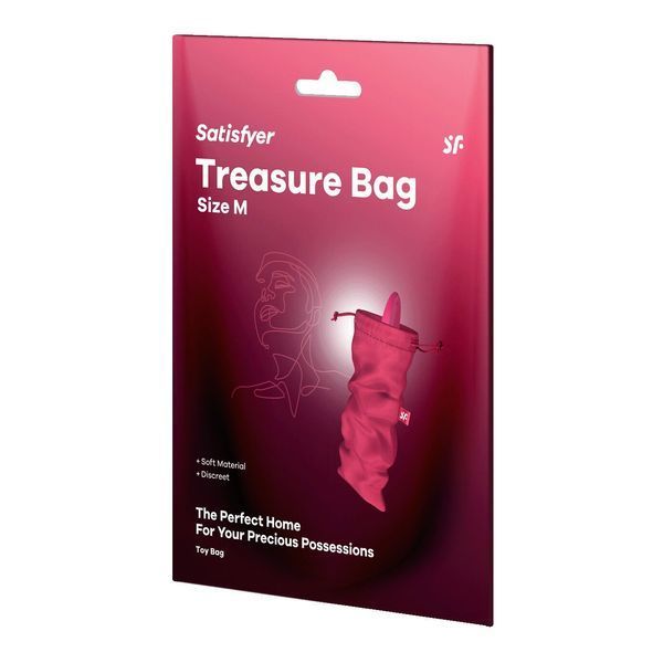 Мішечок для зберігання секс-іграшок Рожевий 24см х 12см Satisfyer Treasure Bag M Pink SX0548 фото