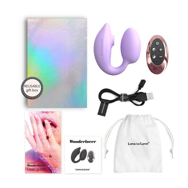 Вакуумний стимулятор з віброяйцем Love To Love Wonderlover VIVA MAUVE (діаметр 3,9 см) SO9615 фото