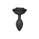 Силіконова анальна пробка з трояндою, розмір L, чорна - Love To Love OPEN ROSES L SIZE BLACK ONYX SO5983 фото 1