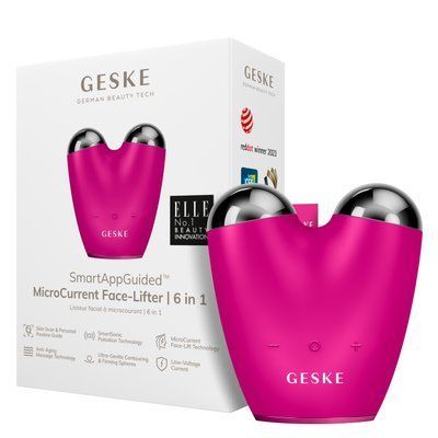 Мікрострумовий підтягувач обличчя GESKE MicroCurrent Face-Lifter 6в1 magenta HB0131 фото