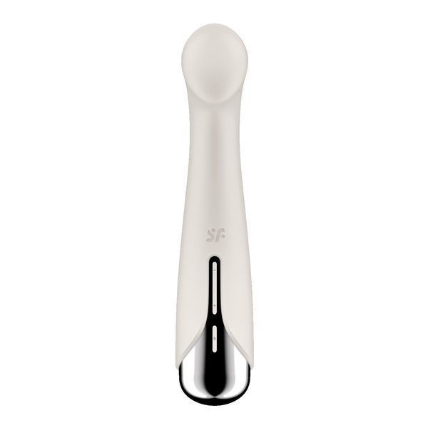 Вібратор з ротацією, плоский майданчик для стимуляції точки G - Satisfyer Spinning G-Spot 1 Beige SX0557 фото