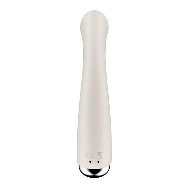 Вібратор з ротацією, плоский майданчик для стимуляції точки G - Satisfyer Spinning G-Spot 1 Beige SX0557 фото