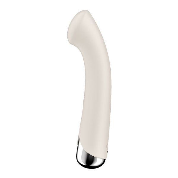 Вібратор з ротацією, плоский майданчик для стимуляції точки G - Satisfyer Spinning G-Spot 1 Beige SX0557 фото