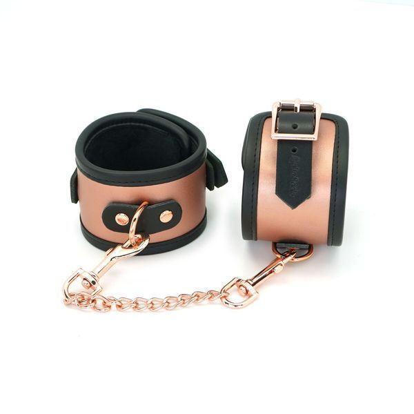 Шкіряні поножі Liebe Seele Rose Gold Memory Ankle Cuffs SO9497 фото