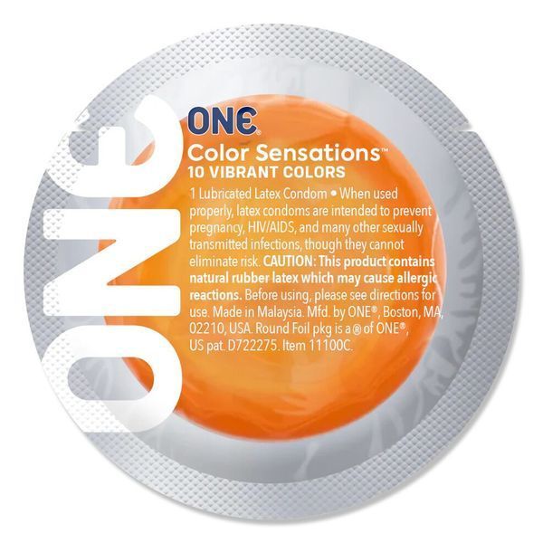 Набір презервативів ONE Color Sensations 100 шт, 10 яскравих кольорів, мегапак тюб SX0740 фото