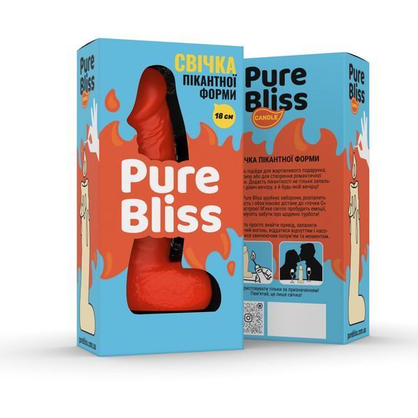 Свічка у вигляді члена 18 см &mdash; Pure Bliss BIG Orange SX1653 фото