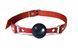 Кляп силіконовий, червоний ремінець, чорна кулька - Feral Feelings Silicon Ball Gag Red/Black SO8268 фото 1