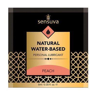 Пробник лубрикант на водній основі, смак Персик (6 мл) - Natural Water Based Peach Sensuva SO7836 фото