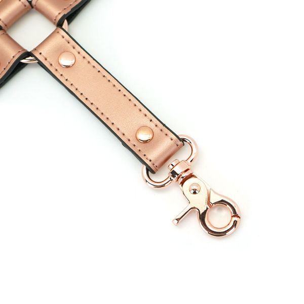 Шкіряна хрестовина Liebe Seele Rose Gold Memory Hog Tie SO9498 фото