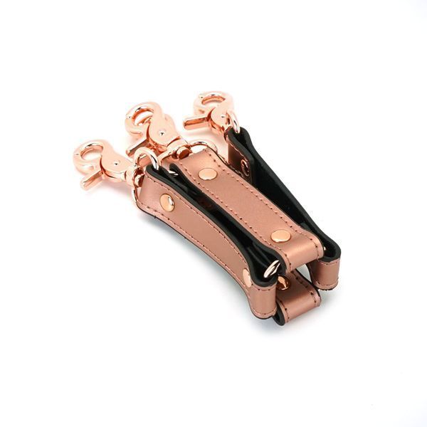 Шкіряна хрестовина Liebe Seele Rose Gold Memory Hog Tie SO9498 фото