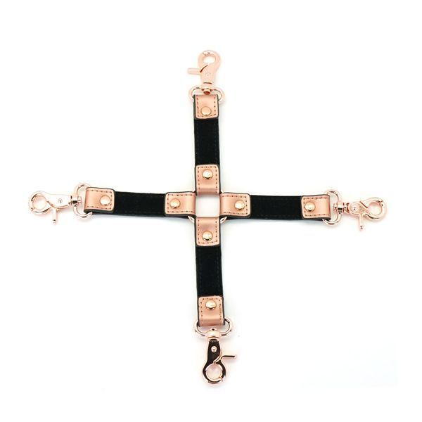 Шкіряна хрестовина Liebe Seele Rose Gold Memory Hog Tie SO9498 фото
