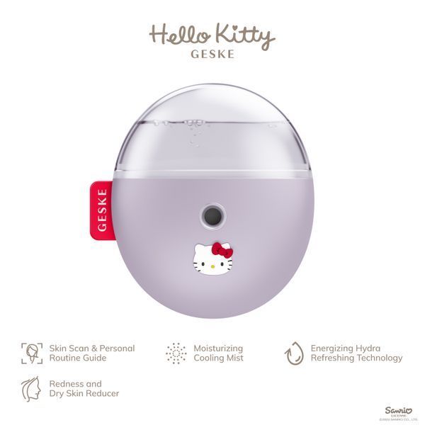 Електронний освіжувач для зволоження обличчя GESKE Facial Hydration Refresher 4в1 by Hello Kitty purple HB0255 фото