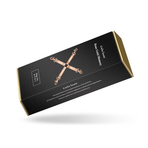 Шкіряна хрестовина Liebe Seele Rose Gold Memory Hog Tie SO9498 фото