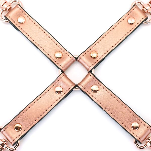 Шкіряна хрестовина Liebe Seele Rose Gold Memory Hog Tie SO9498 фото