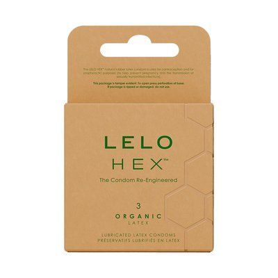 Презервативи LELO HEX Condoms Organic 3 Pack, тонкі та суперміцні SX3044 фото
