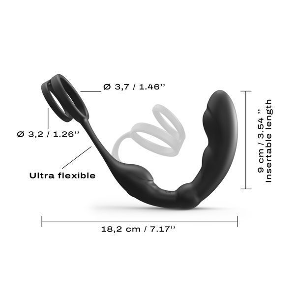 Масажер простати з ерекційним кільцем та пультом ДУ Dorcel P-Ring SO6240 фото