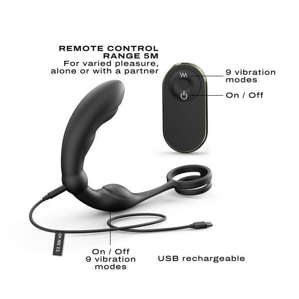 Масажер простати з ерекційним кільцем та пультом ДУ Dorcel P-Ring SO6240 фото
