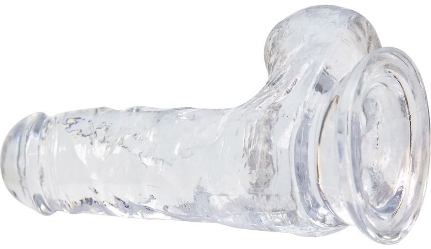 Прозорий фалоімітатор на присосці, віброкуля в подарунок ADDICTION &mdash; Clear Dildo with Balls 6&Prime; SO5580 фото