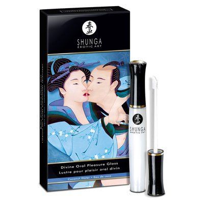 Стимулювальний блиск для губ, ефект поколювання, холод-тепло - Shunga LIPGLOSS Coconut Water (10 мл) SO2555 фото