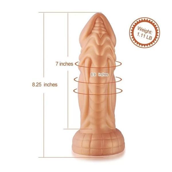 Фалоімітатор для секс-машин Hismith Slightly Curved Silicone Dildo Monster Series SO9960 фото