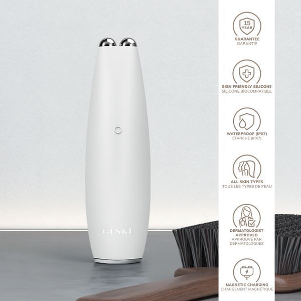 Мікрострумова ручка для підтяжки обличчя GESKE MicroCurrent Face-Lift Pen 6в1 white HB0128 фото