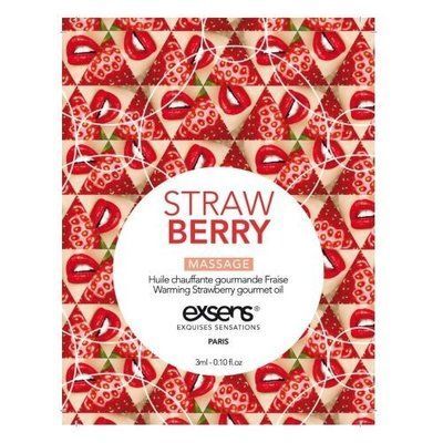 Пробник масажної олії, аромат Полуниці EXSENS Strawberry (3 мл) SO2375 фото