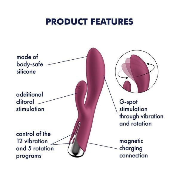 Вібратор-кролик Satisfyer Spinning Rabbit 1 Red SX0561 фото