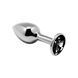 Металева анальна пробка з чорним кристалом, розмір М - Alive Mini Metal Butt Plug Black M SO6000 фото 1