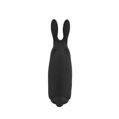 Віброкуля зі стимулювальними вушками - Adrien Lastic Pocket Vibe Rabbit Black  AD33499 фото