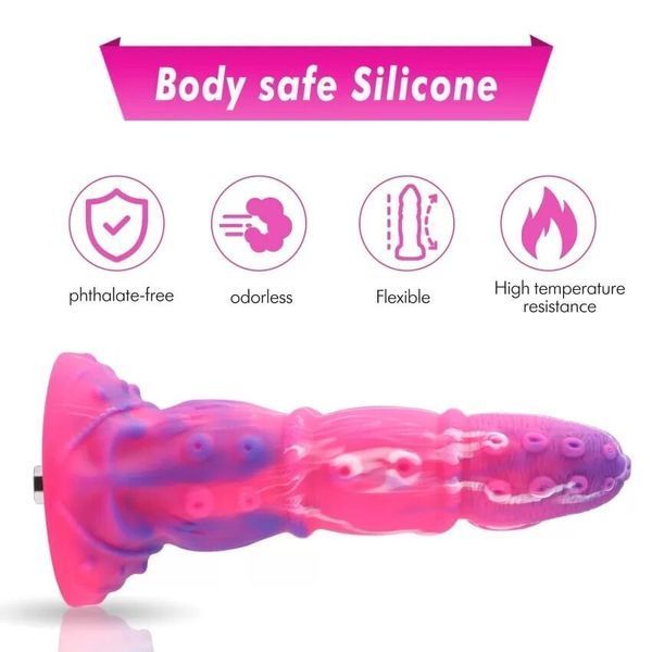 Фалоімітатор для секс-машин Hismith Silicone Tentacle Dildo Monster Series SO9964 фото