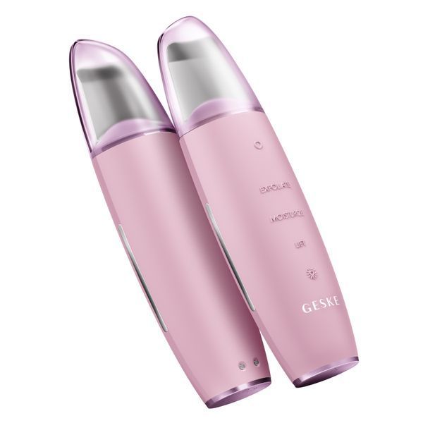 Мікрострумовий скрабер для шкіри та усунення чорних точок GESKE MicroCurrent Skin Scrubber&Blackhead Remover 9в1 pink HB0148 фото