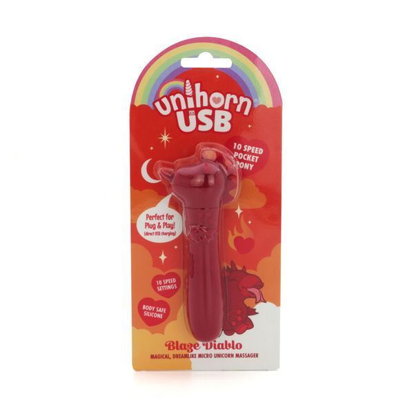 Вібратор-єдиноріжка, віброкуля, USB-зарядка, 10 режимів &ndash; Unihorn USB Bullet Blaze Diablo SX2859 фото