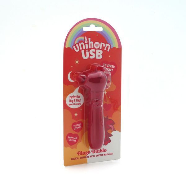 Вібратор-єдиноріжка, віброкуля, USB-зарядка, 10 режимів &ndash; Unihorn USB Bullet Blaze Diablo SX2859 фото