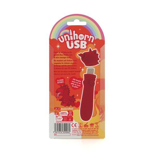 Вібратор-єдиноріжка, віброкуля, USB-зарядка, 10 режимів &ndash; Unihorn USB Bullet Blaze Diablo SX2859 фото