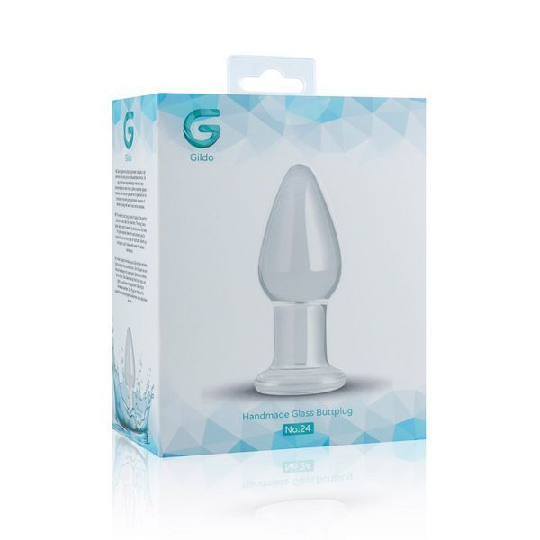 Скляна анальна пробка, діаметр 3,9 см - Gildo Glass Buttplug No. 24 SO4620 фото
