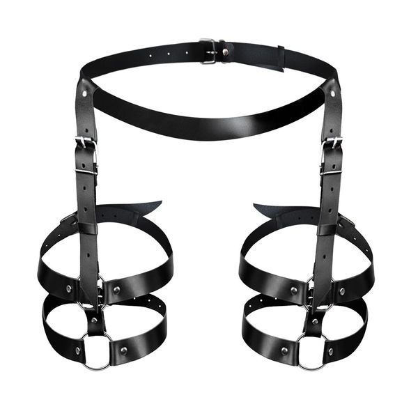 Шкіряні гартери Art of Sex - Melani Leather garters, Чорні XS-M SO8300 фото