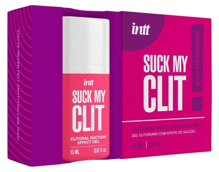 Гель для клітора з ефектом посмоктування, смак полуниця - Intt Suck My Clit Wild Strawberry (15 мл) SX4002 фото