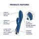 Вібратор-кролик Satisfyer Spinning Rabbit 1 Blue SX0562 фото 7