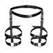 Шкіряні гартери Art of Sex - Melani Leather garters, Чорні XS-M SO8300 фото 5