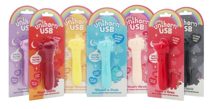 Вібратор-єдиноріжка, віброкуля, USB-зарядка, 10 режимів &ndash; Unihorn USB Bullet Blaze Diablo SX2859 фото