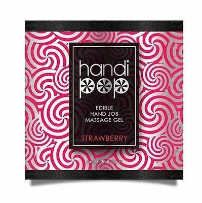 Пробник, смачний гель для мінету Полуниця &mdash; Sensuva Handipop Strawberry (6 мл) SO3455 фото