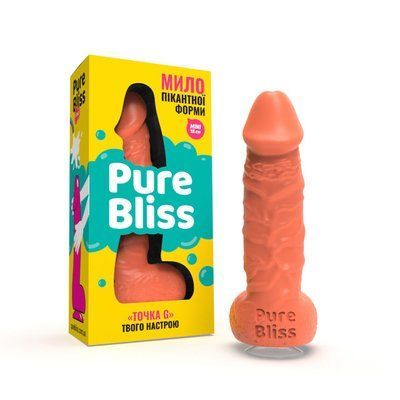 Крафтове мило-член із присоскою, натуральне, 15 см &mdash; Pure Bliss MINI Coral SO6356 фото