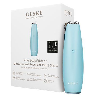 Мікрострумова ручка для підтяжки обличчя GESKE MicroCurrent Face-Lift Pen 6в1 turquoise HB0125 фото