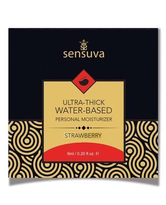 Пробник змазки на водній основі з ароматом Полуниці - Sensuva Ultra&ndash;Thick Water-Based Strawberry (6 мл) SO3383 фото