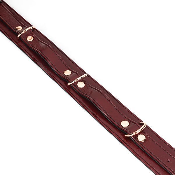 Шкіряні манжети на стегна Liebe Seele Wine Red Thigh Cuffs, розмір S SO9454 фото