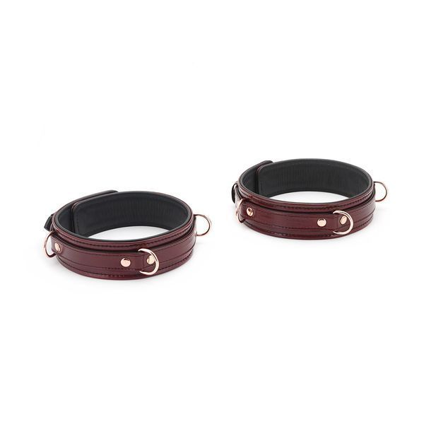 Шкіряні манжети на стегна Liebe Seele Wine Red Thigh Cuffs, розмір S SO9454 фото