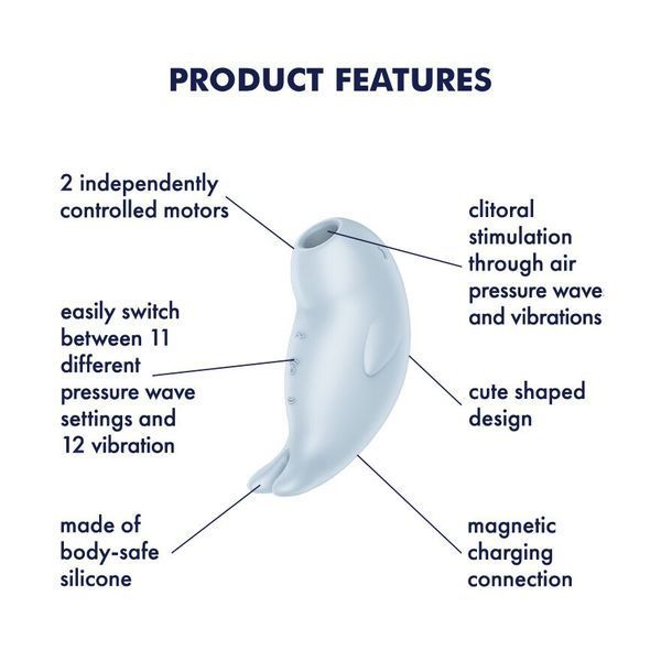 Вакуумний кліторальний стимулятор із вібрацією Satisfyer Seal You Soon SX0564 фото