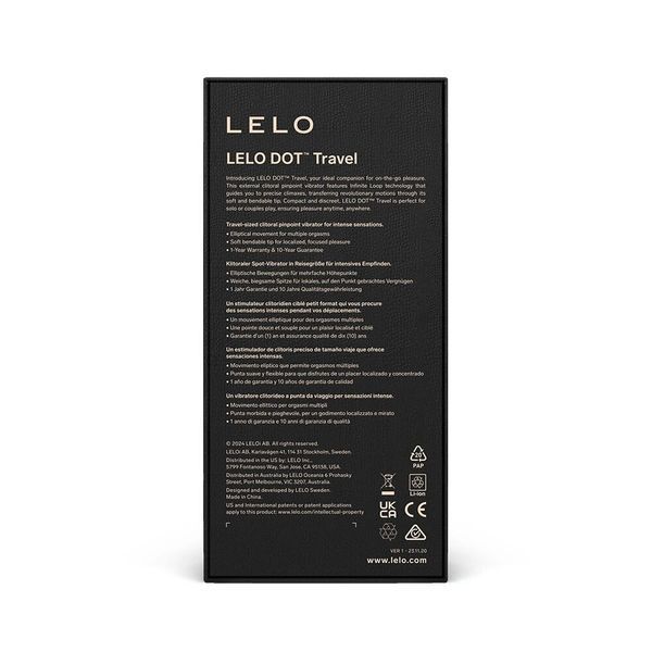 Кліторальний вібратор LELO DOT Travel Pink, точкова стимуляція, 8 режимів SX2551 фото