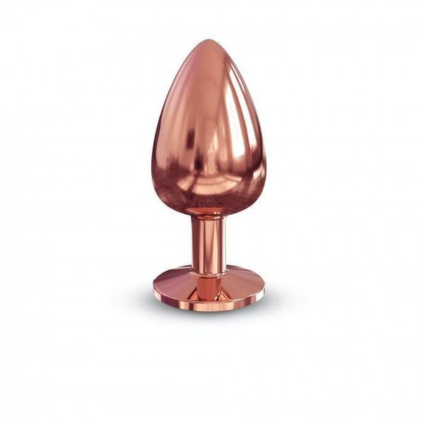 Анальна пробка рожеве золото з чорним кристалом - Dorcel Diamond Plug Rose Gold L SO5530 фото