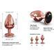 Анальна пробка рожеве золото з чорним кристалом - Dorcel Diamond Plug Rose Gold L SO5530 фото 4
